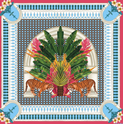 The Raffles Palm Scarf: Inspired by Mosaic Flooring