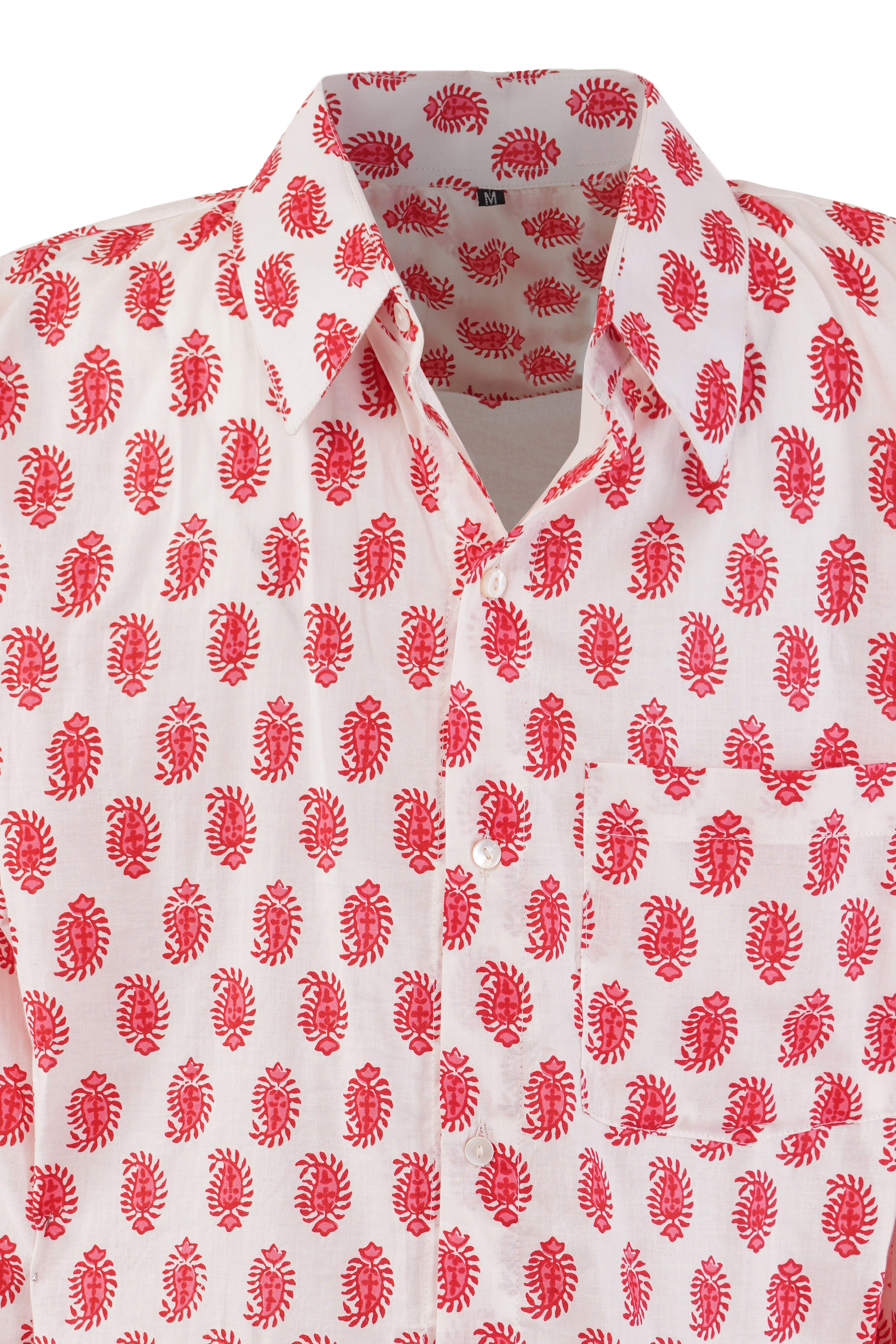 CREAM WITH PINK AMBI PATTERN SHIRT