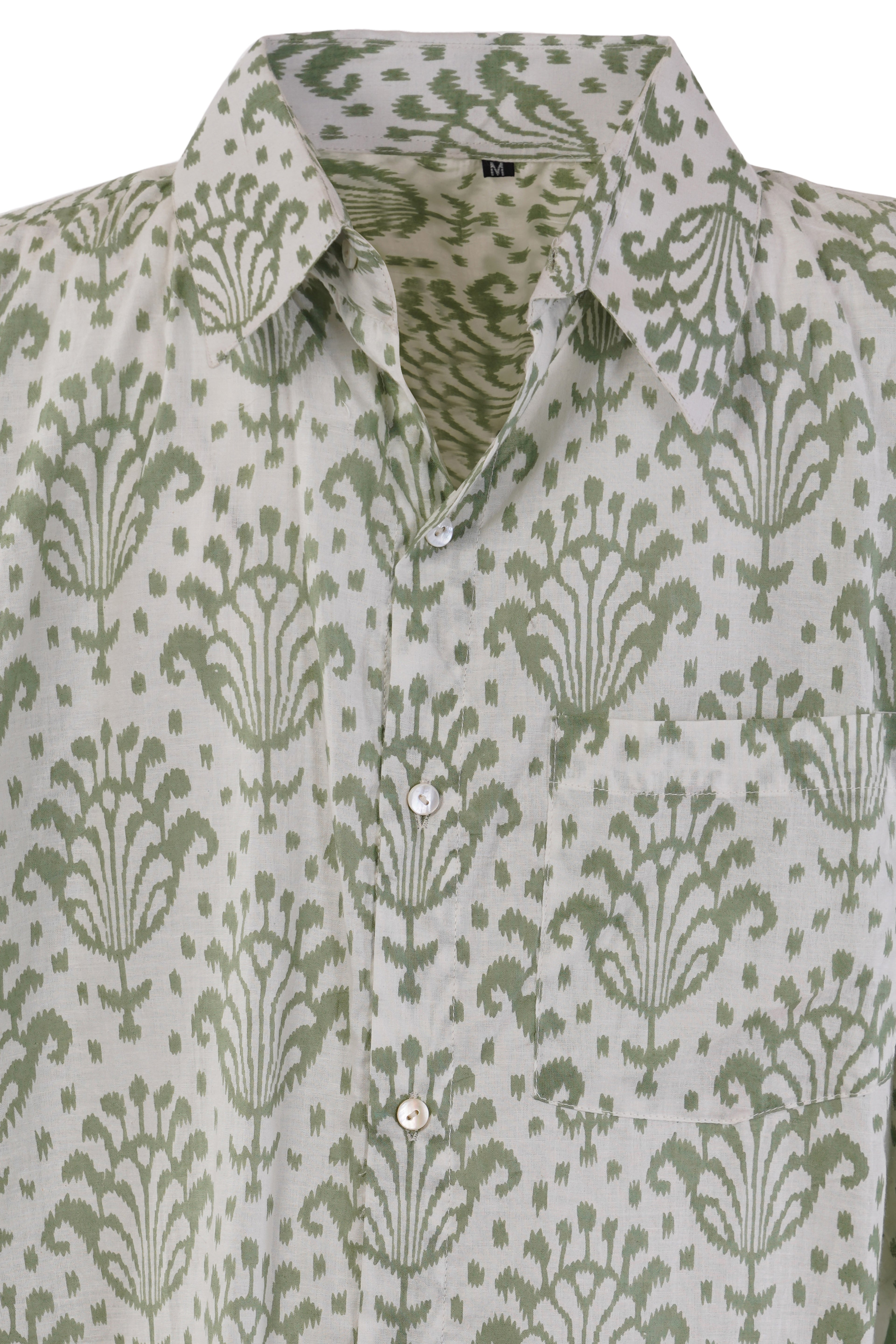 THE INK PATTERN GREEN SHIRT