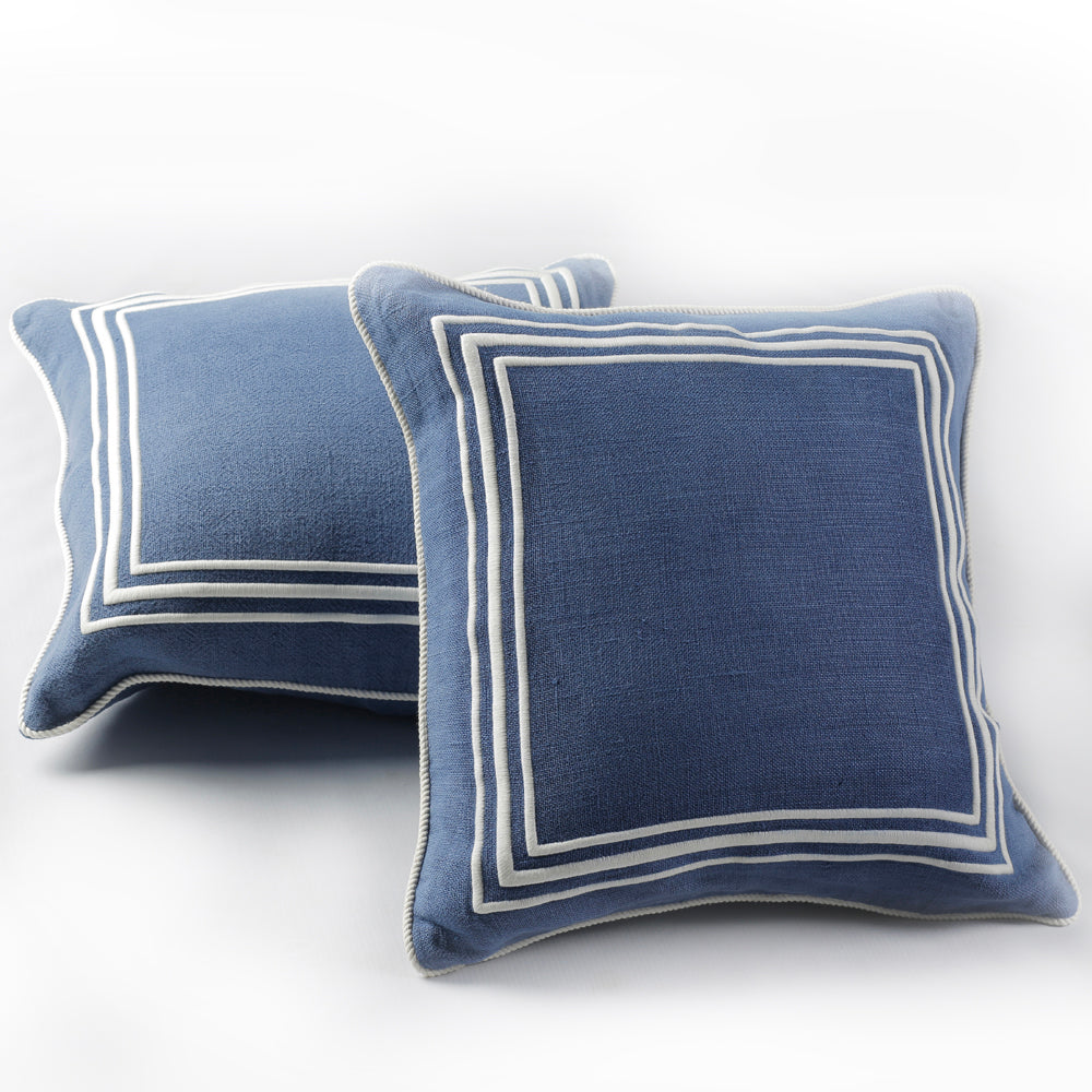 LINE EMBROIDERY  SQUARE CUSHION