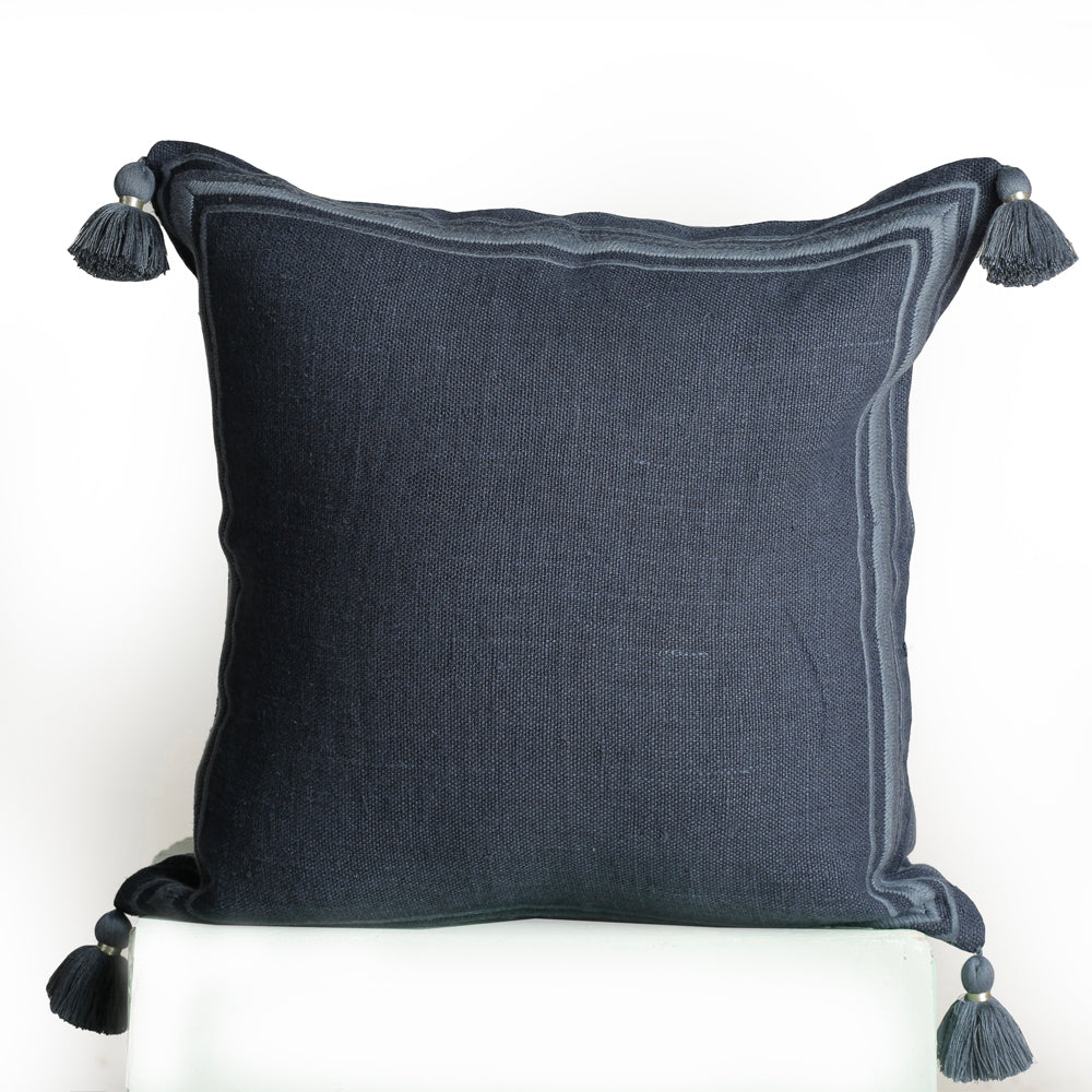 THE DEEP BLUE EMBLEM CUSHION