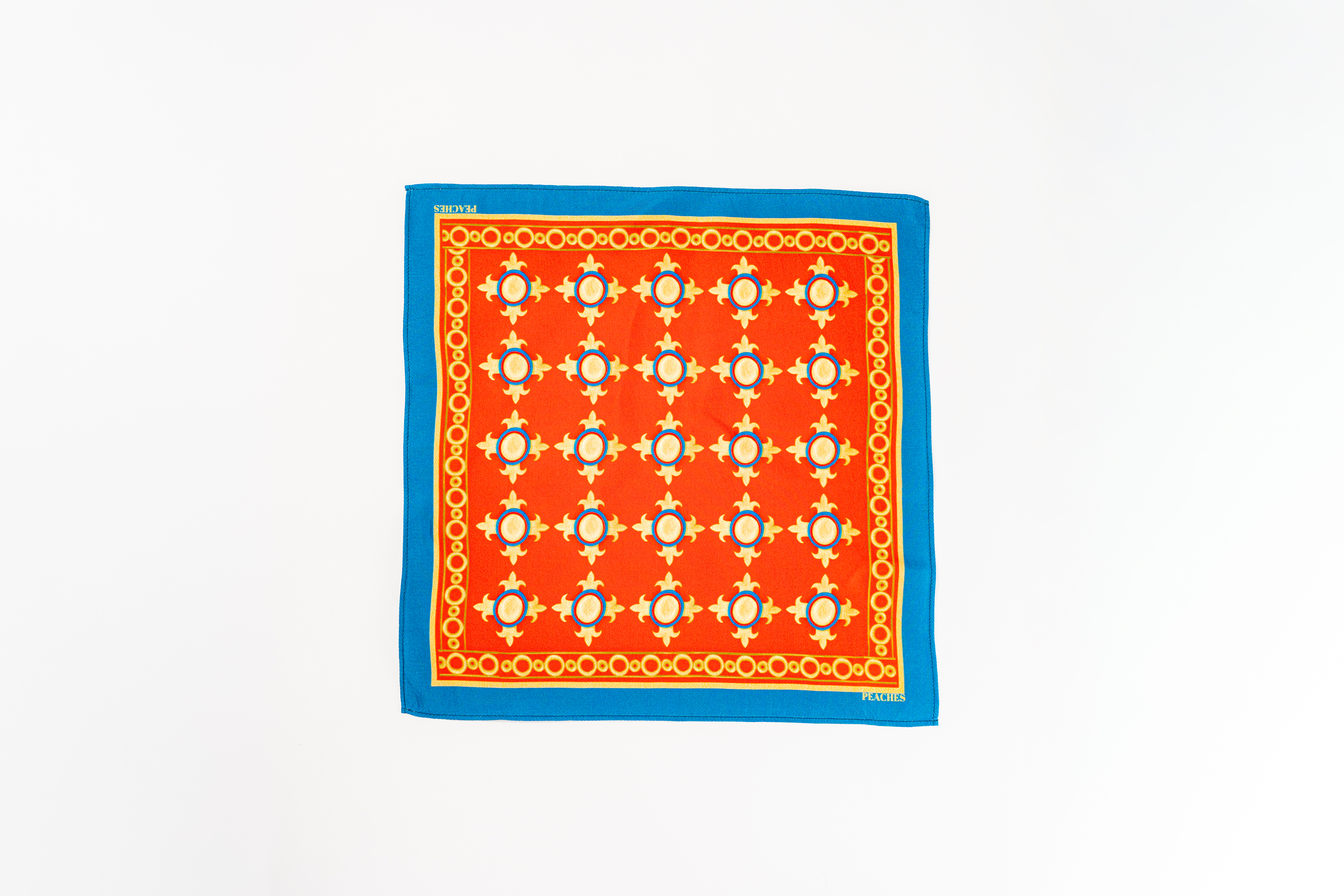 The Medal Pocket Square yellow ceremonial medal print