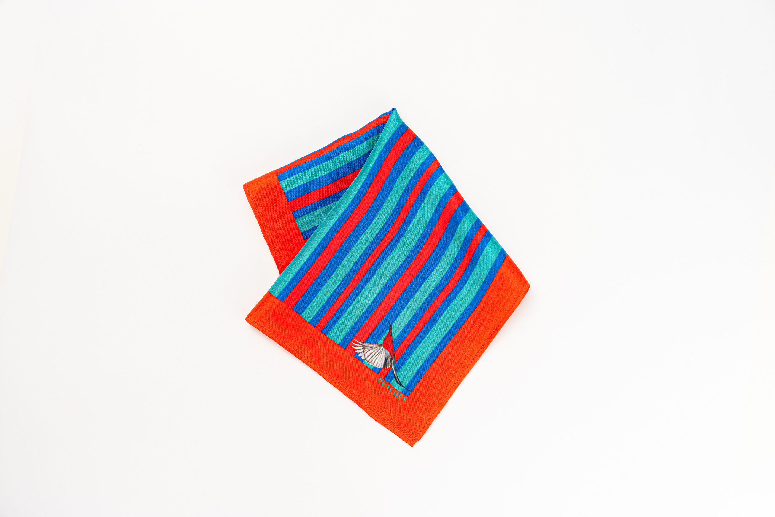 The Crimson Striped Pocket Square