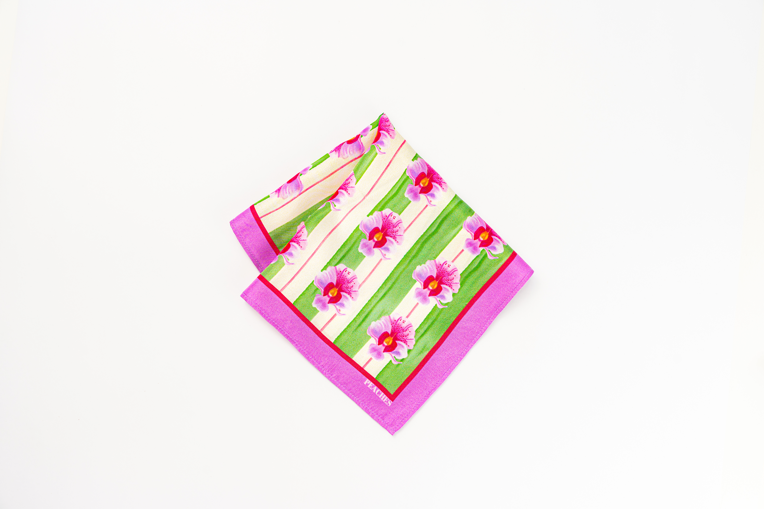 The Vanda Single Flower Pocket Square
