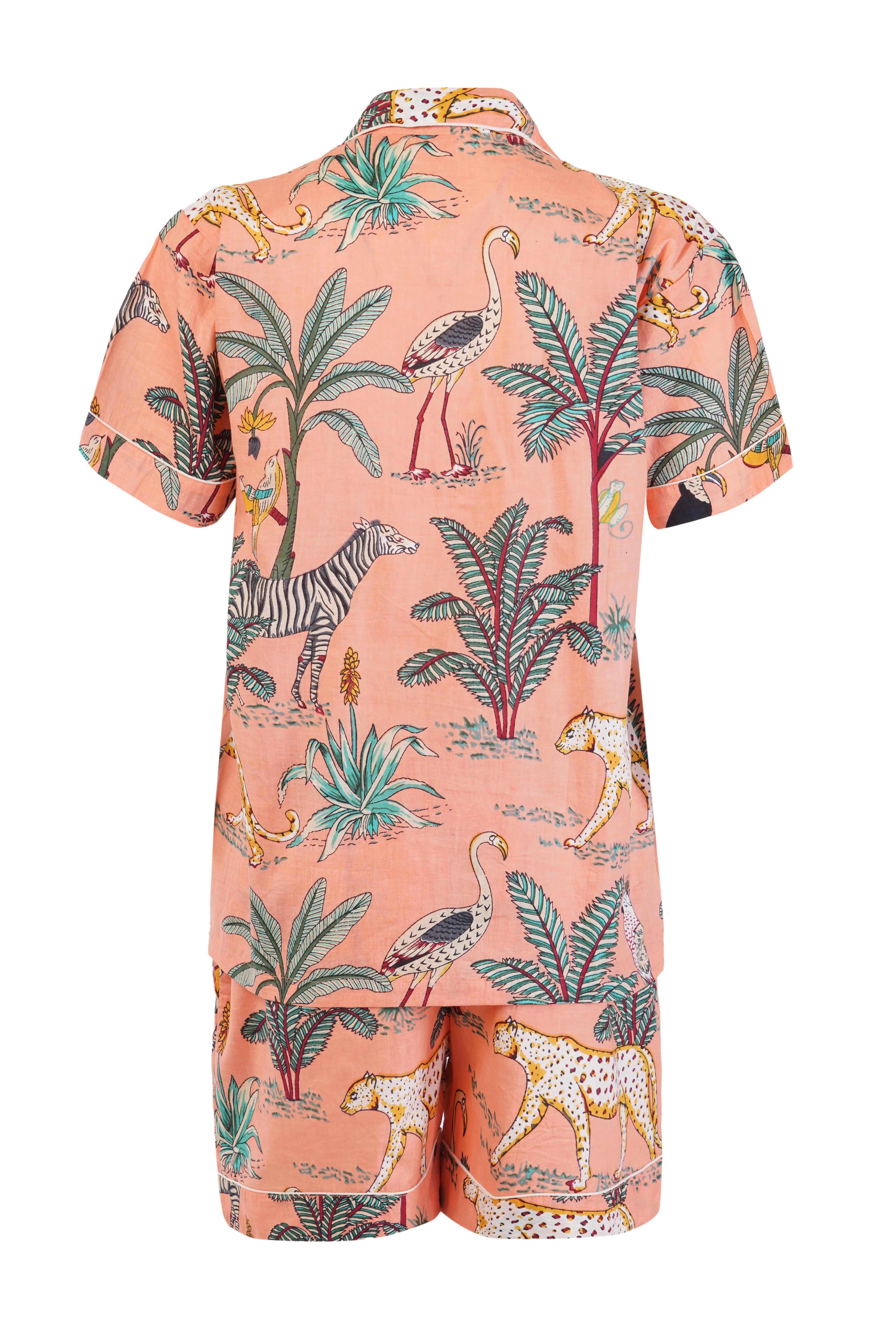 JUNGLE SCENE PEACH  SHORTS