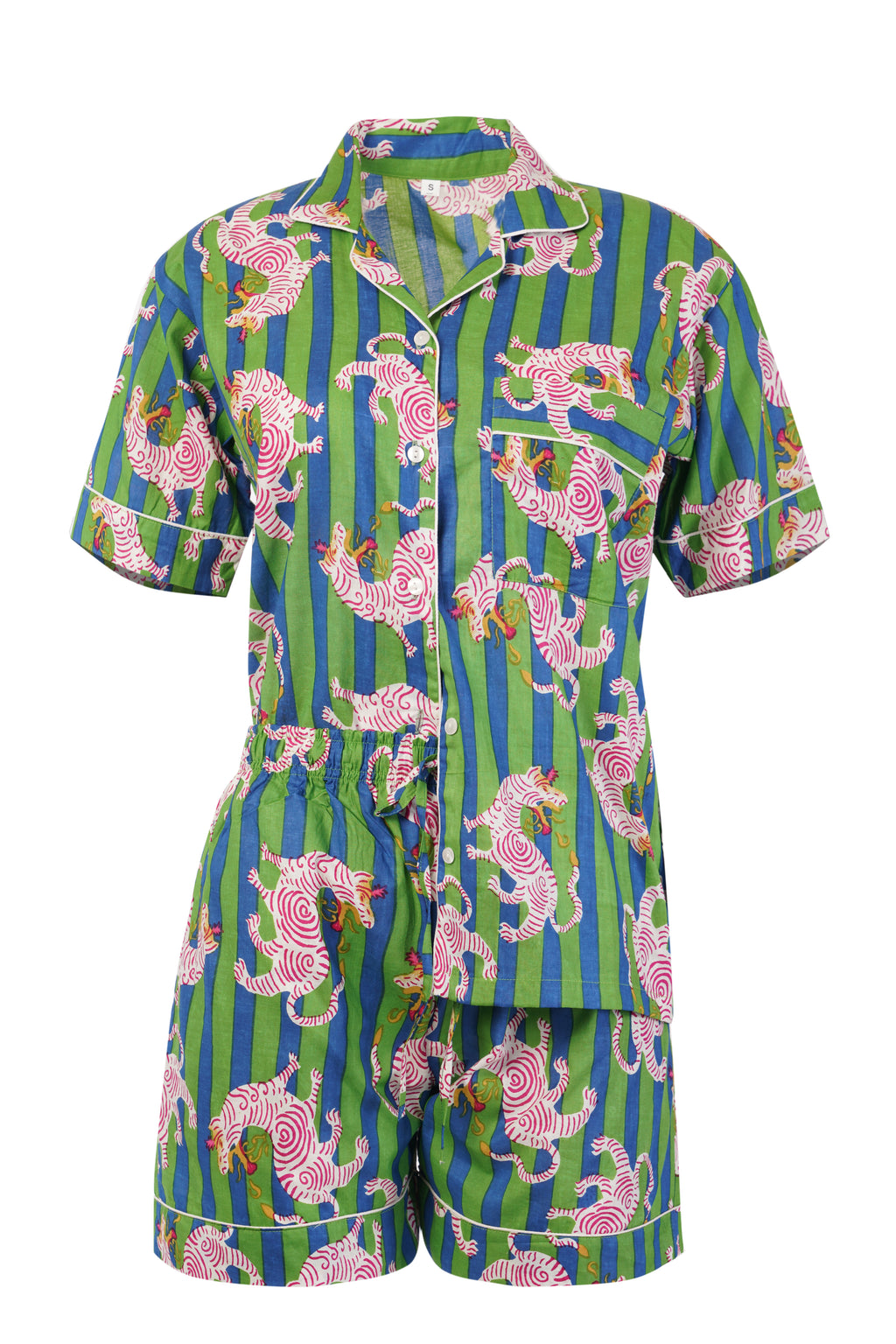 THE ZEBRA STIPES BLUE & GREEN