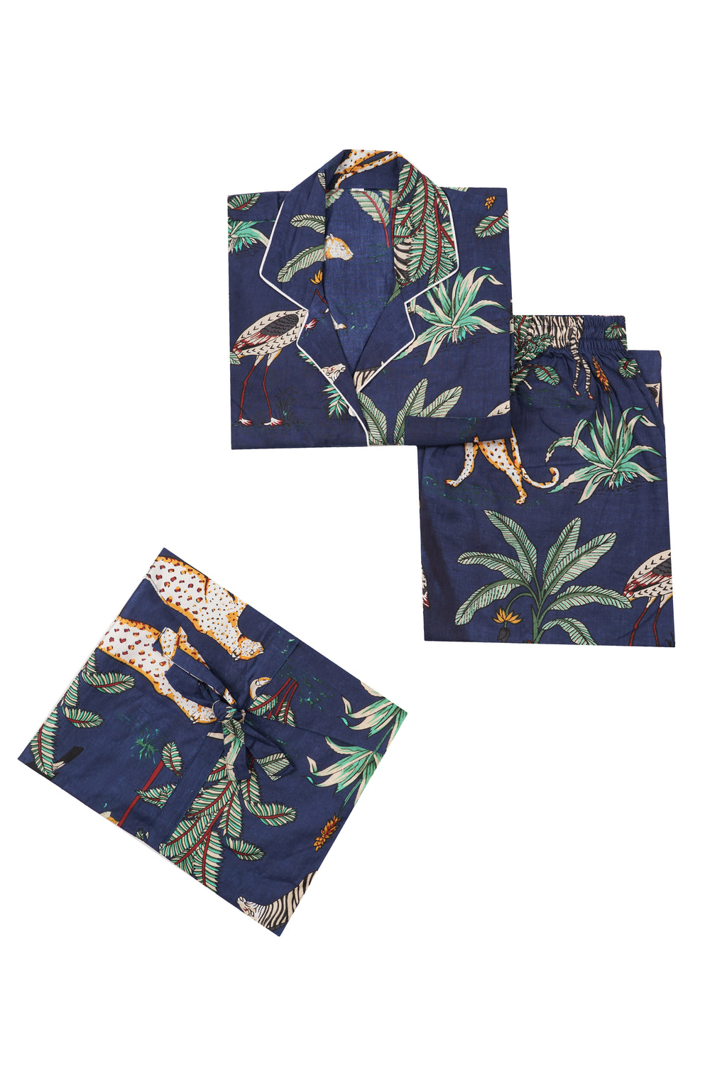 JUNGLE SCENE DARK BLUE