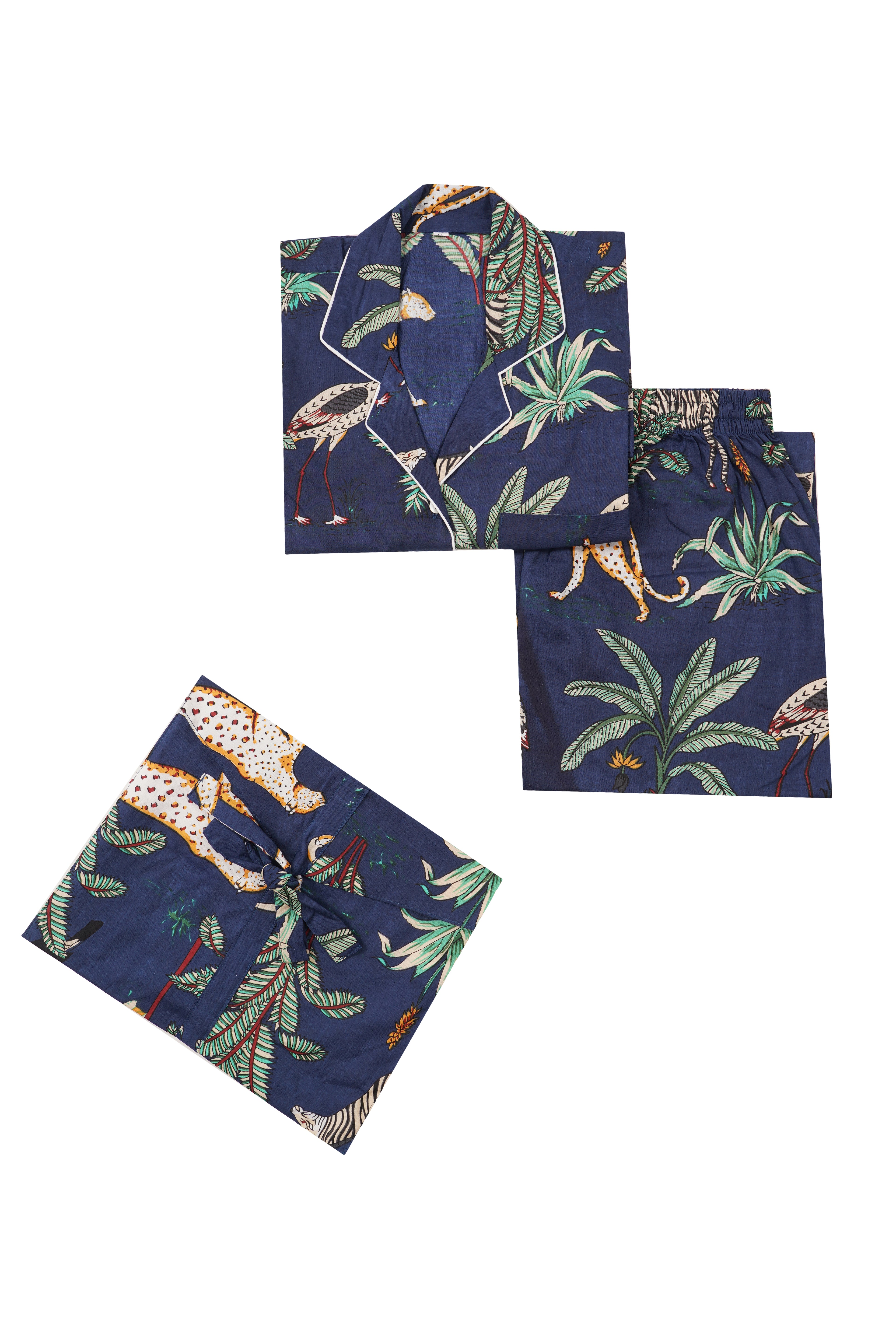 JUNGLE SCENE DARK BLUE