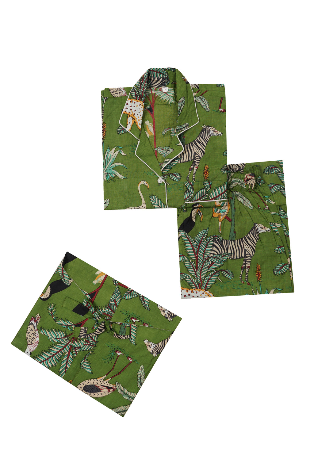 JUNGLE SCENE PALE GREEN