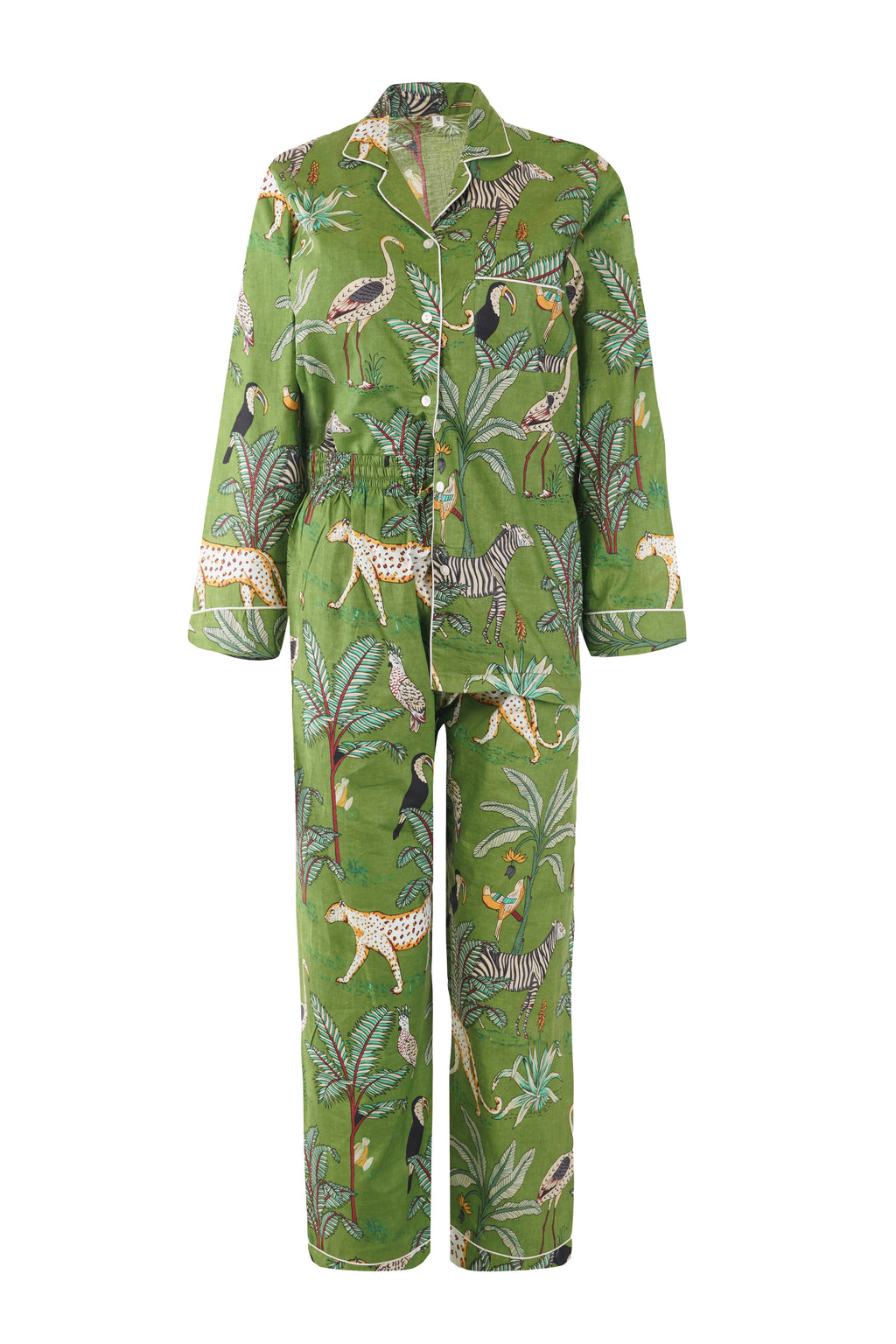 JUNGLE SCENE PALE GREEN