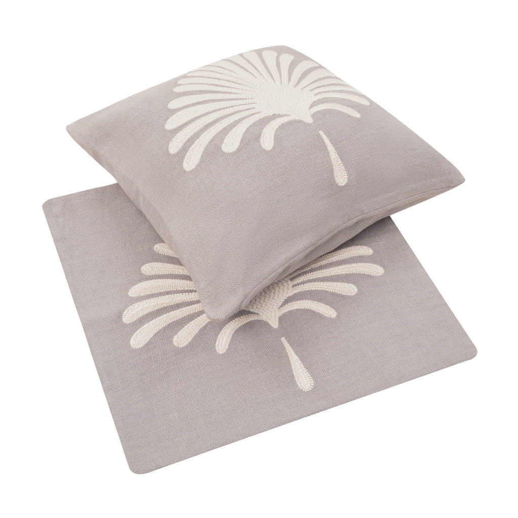 THE FAN CUSHION BLUE GRAY COLOUR