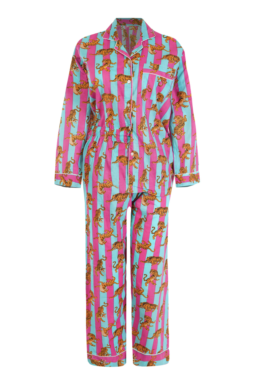 FLYING TIGERS PINK & BLUE STRIPES