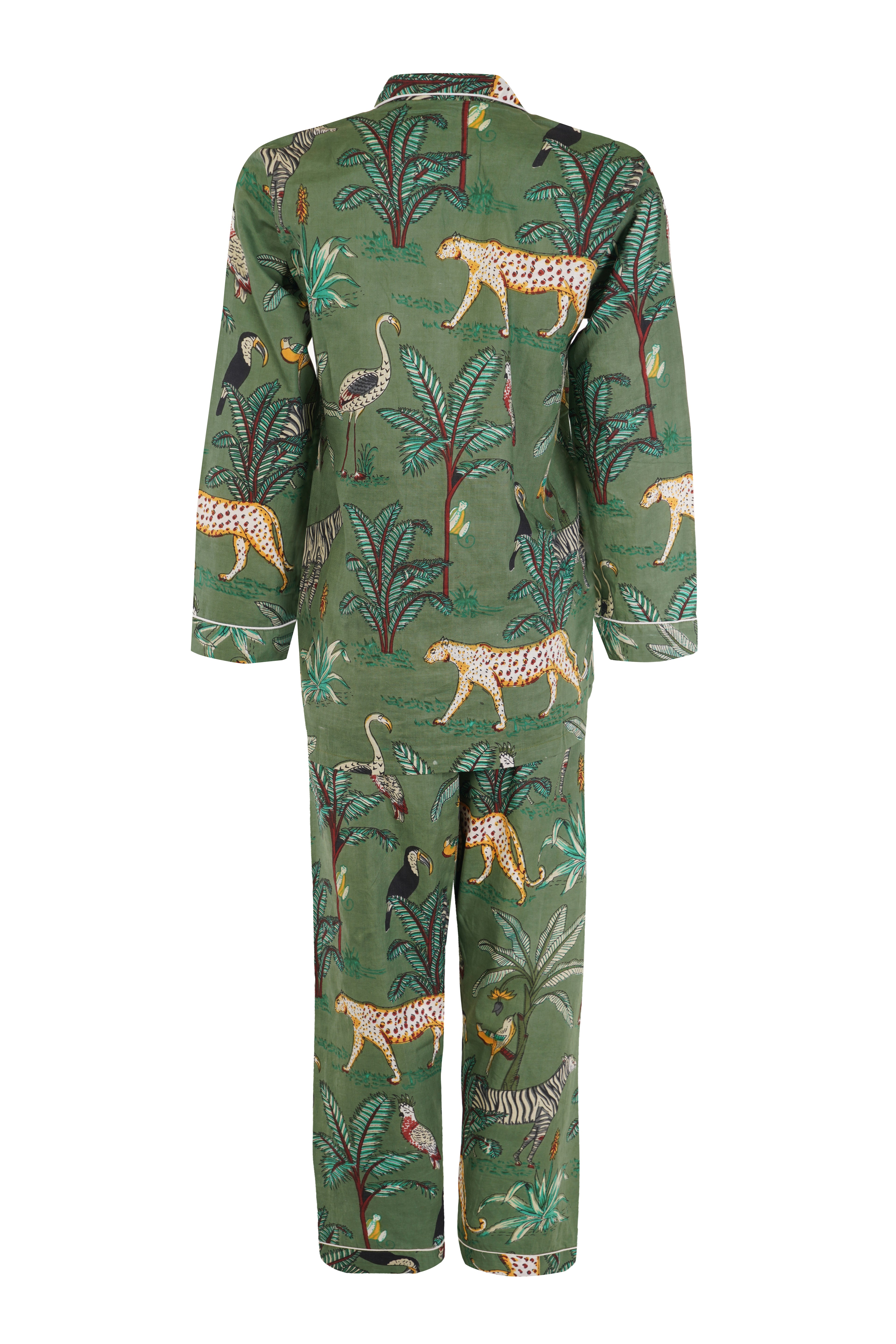 JUNGLE SCENE DARK GREEN