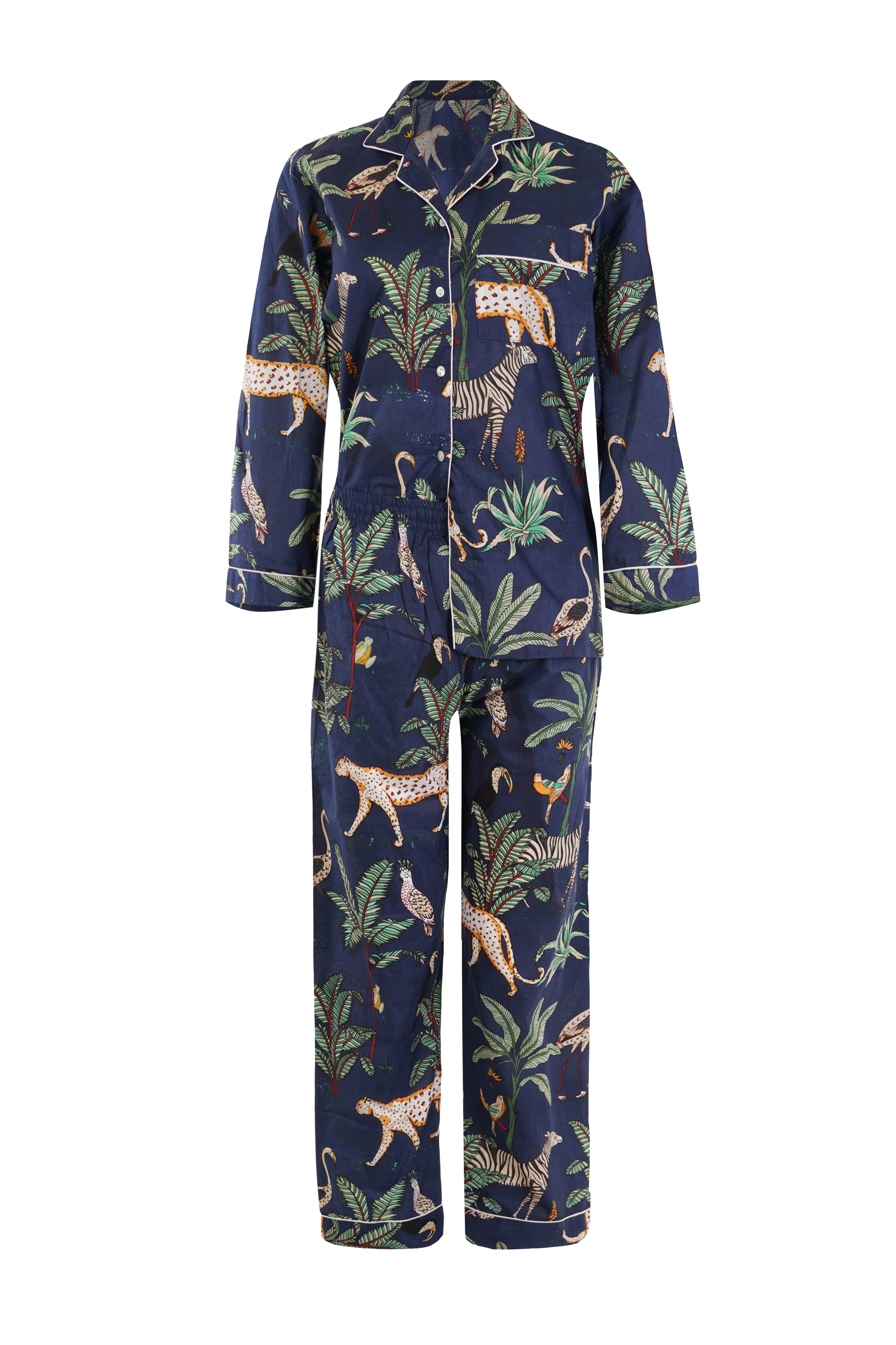 JUNGLE SCENE DARK BLUE
