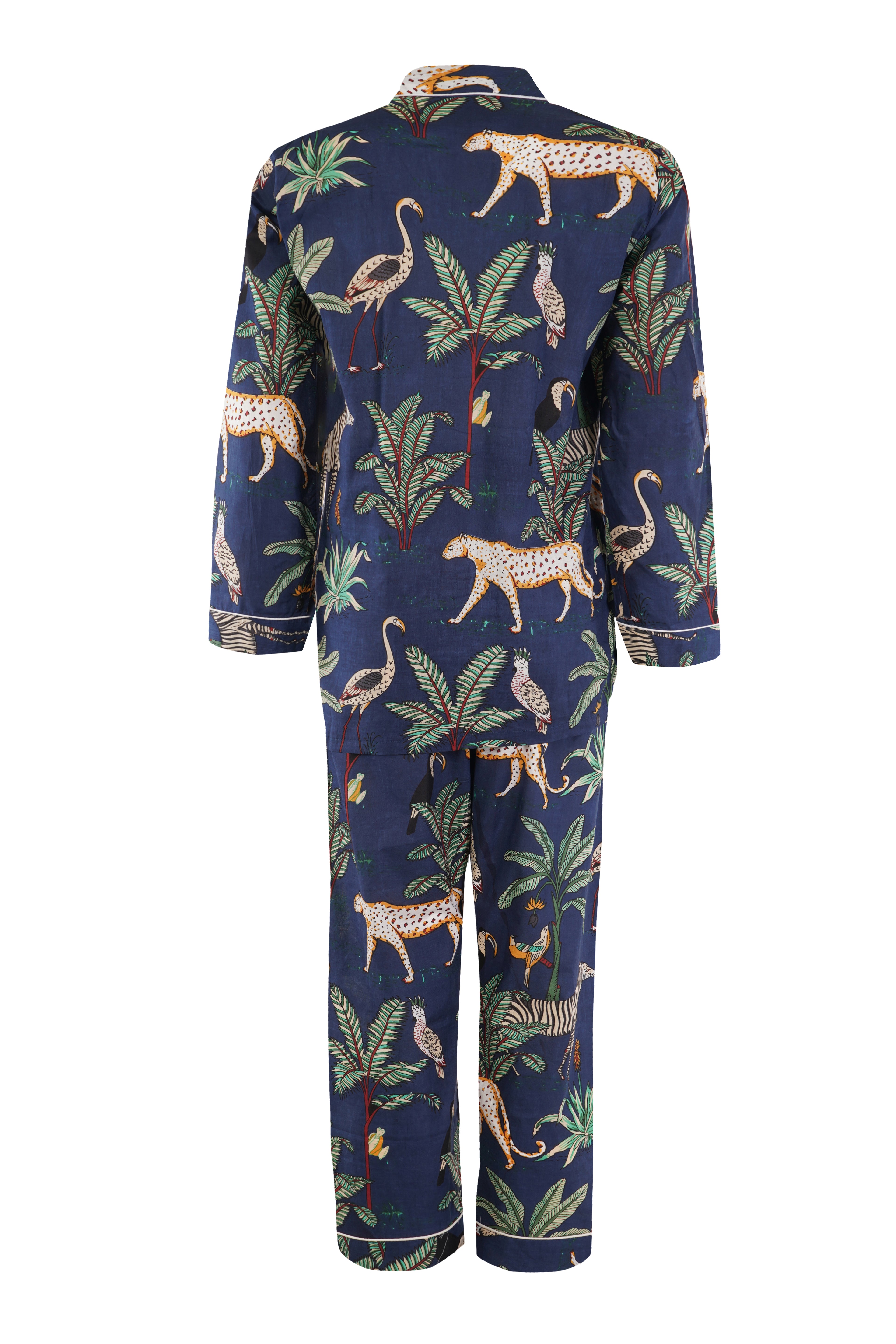 JUNGLE SCENE DARK BLUE