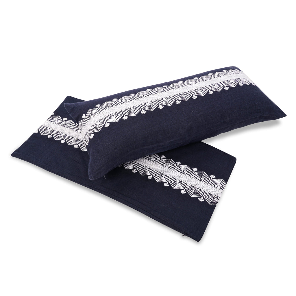 THE BUCKLE CUSHION DARK BLUE