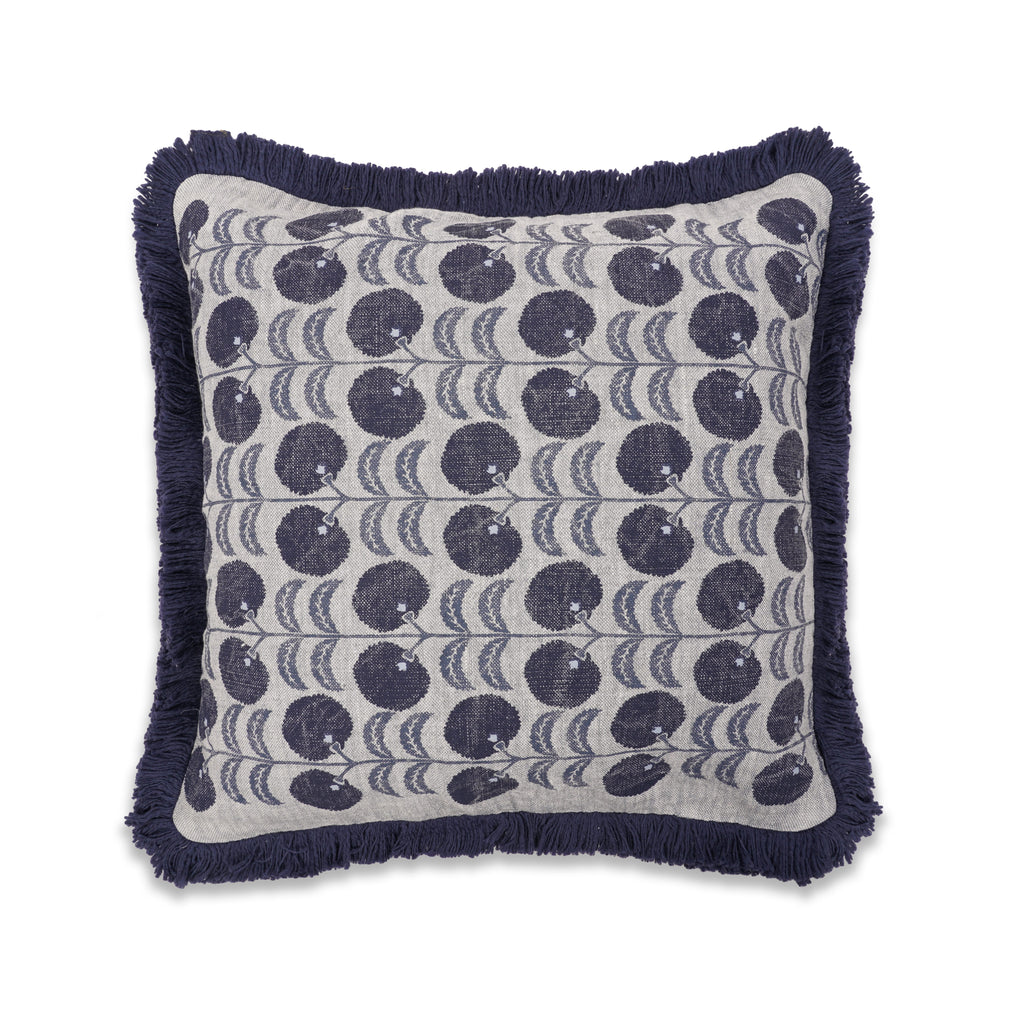TULIP FRILL CUSHION BLUE