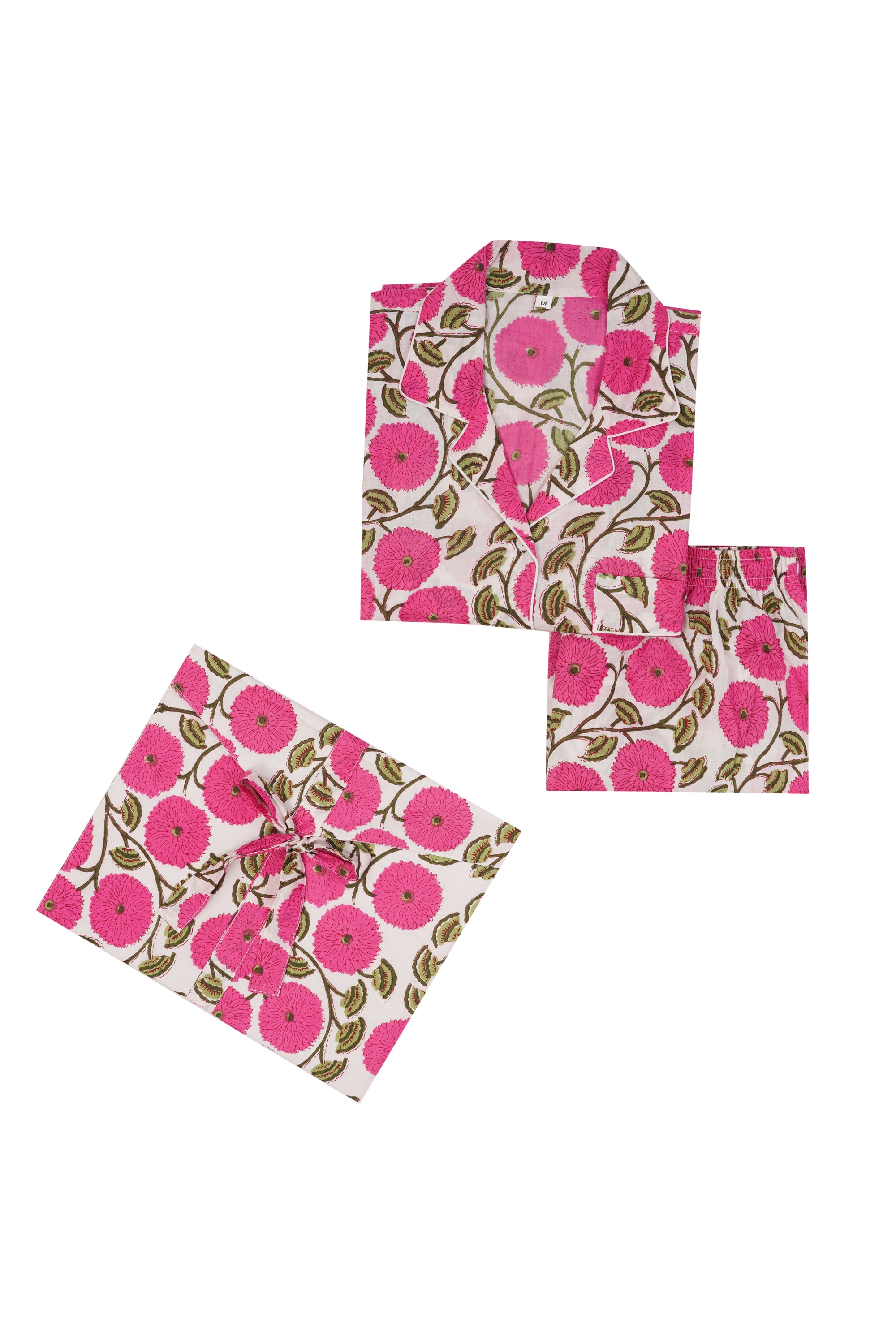 PINK & GREEN FLORAL PATTERN