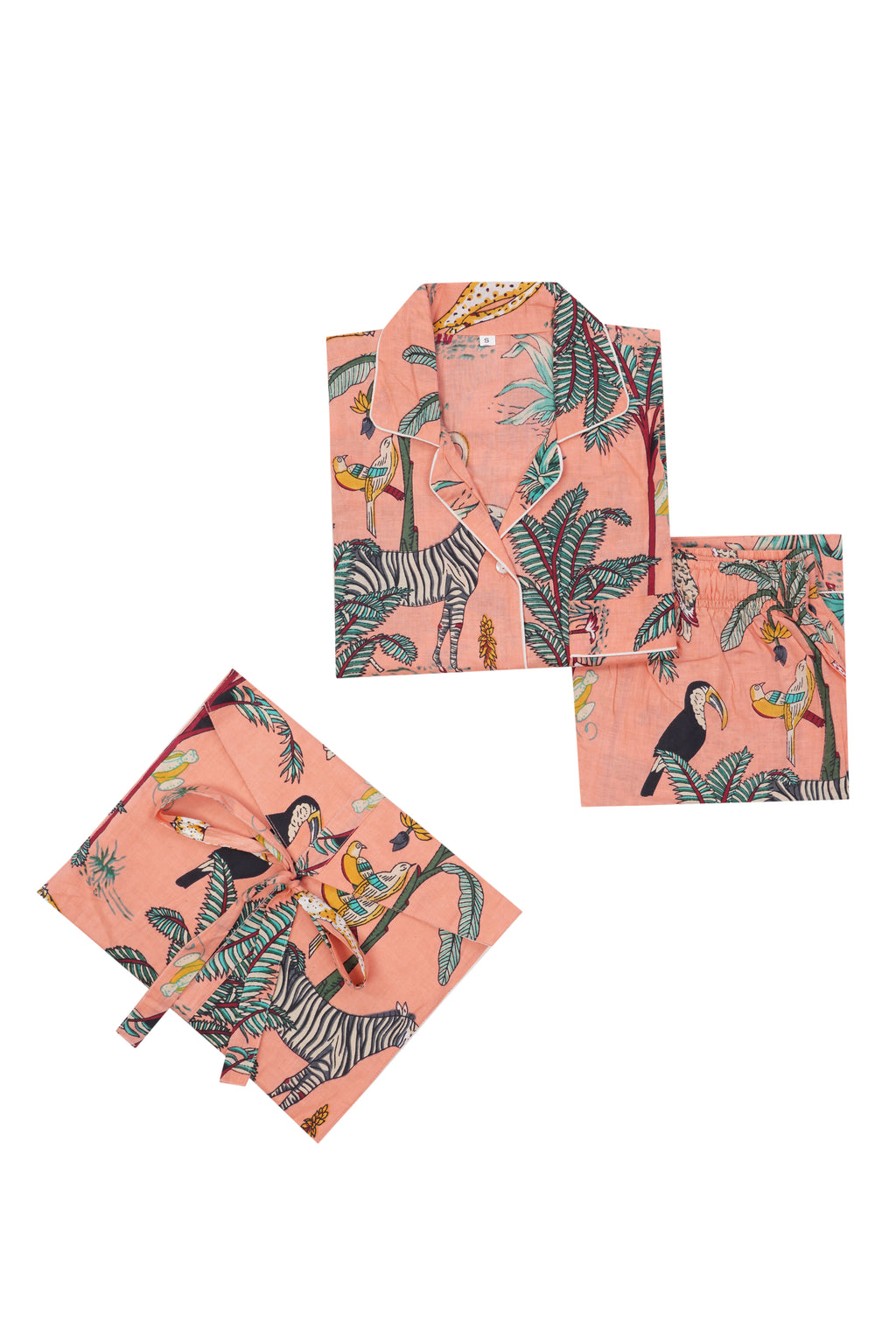 JUNGLE SCENE PEACH  SHORTS