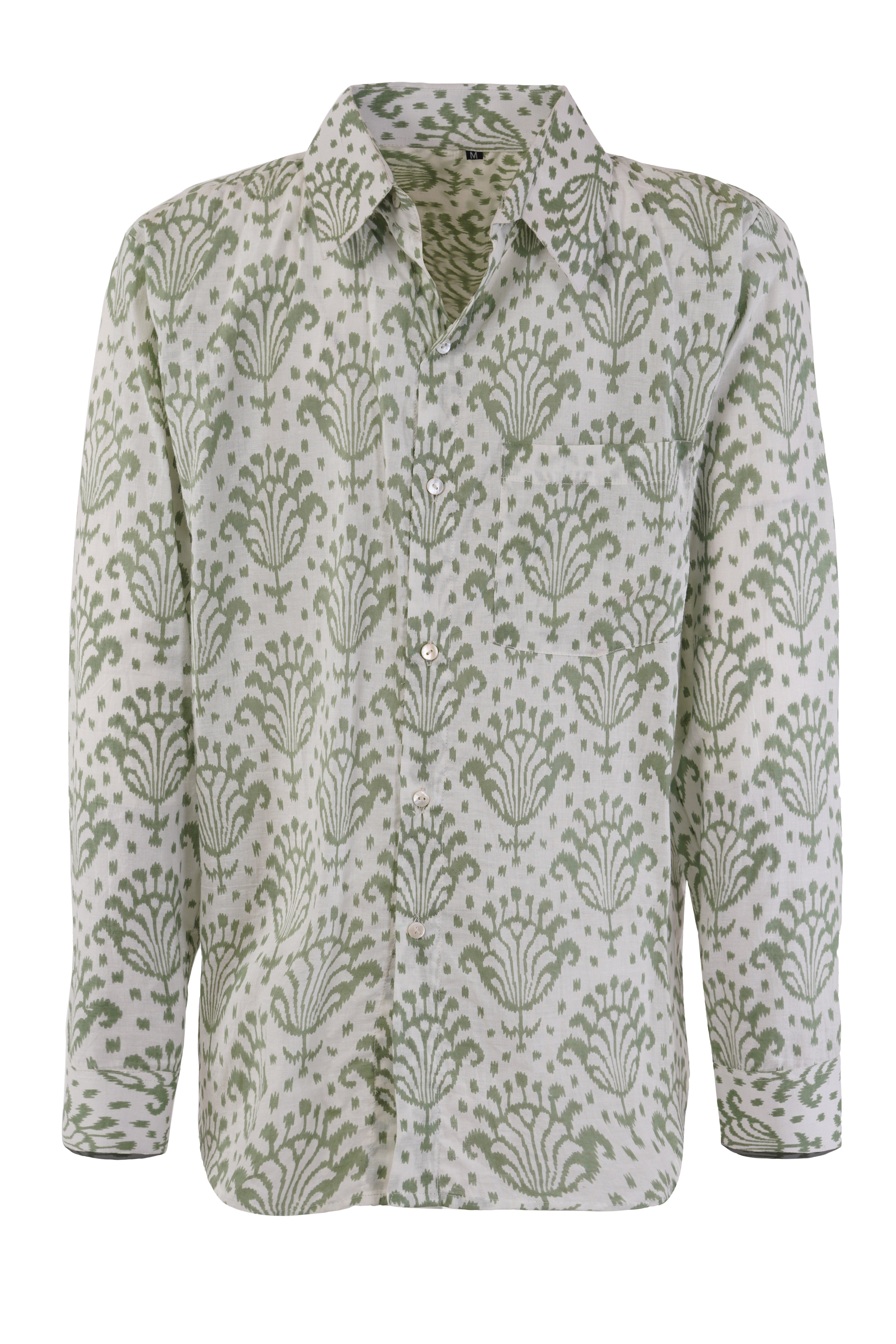 THE INK PATTERN GREEN SHIRT