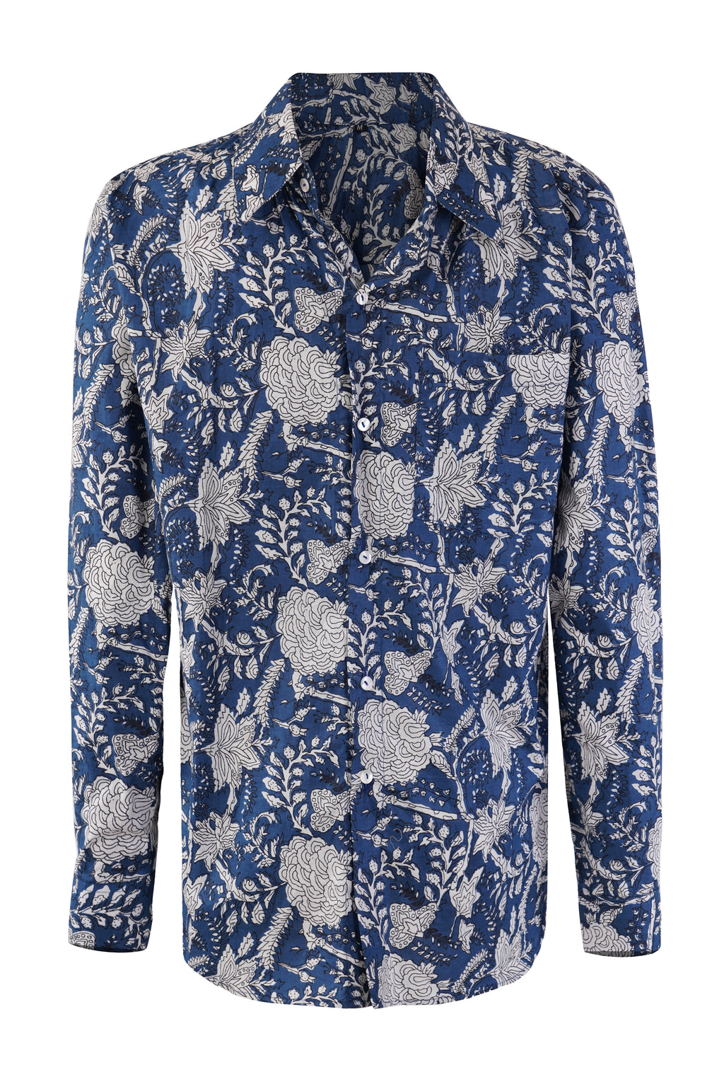 DARK BLUE SELF PATTERN SHIRT