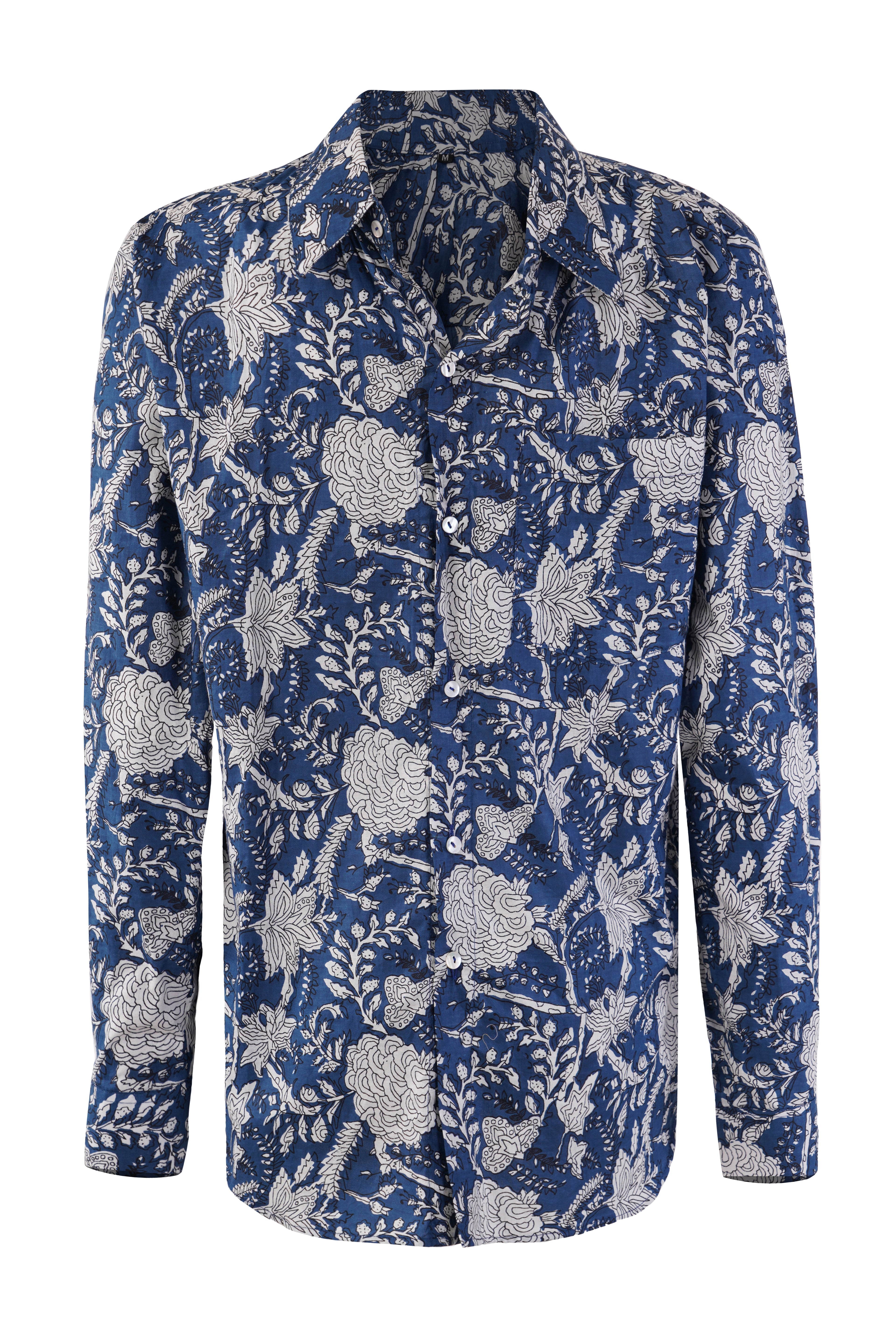 DARK BLUE SELF PATTERN SHIRT