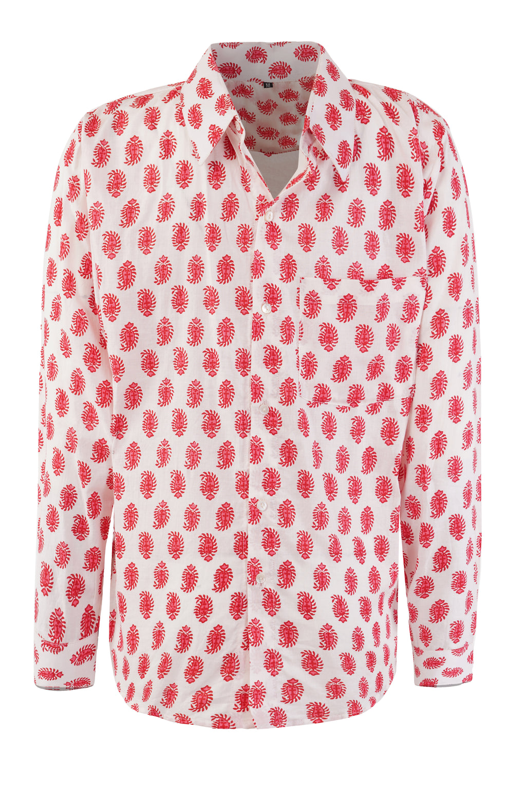 CREAM WITH PINK AMBI PATTERN SHIRT