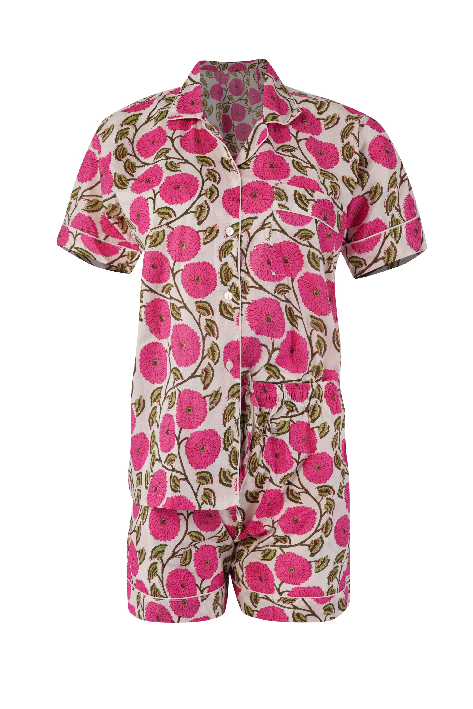 PINK & GREEN FLORAL PATTERN