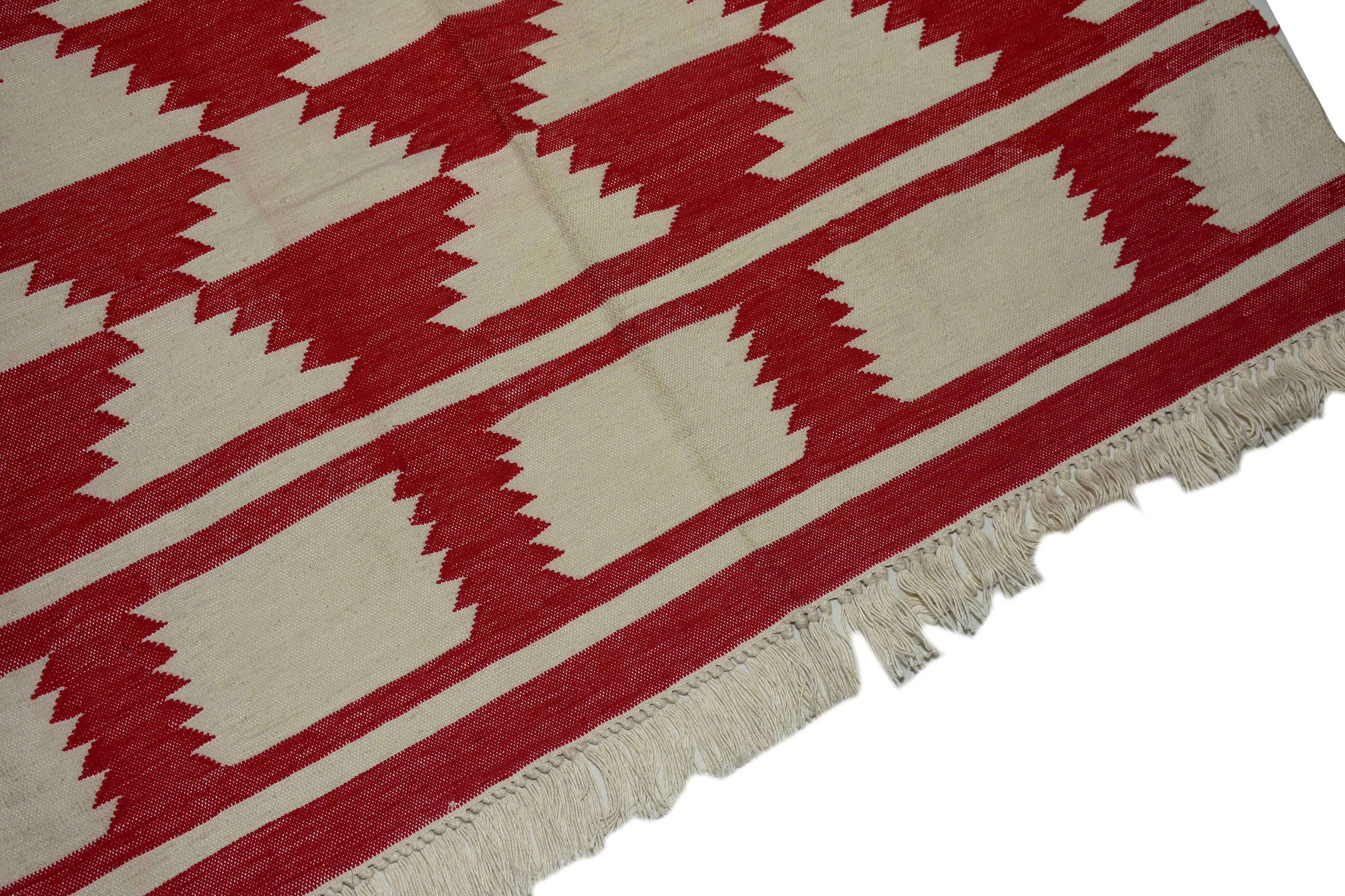 THE RED GEOMETRIC RUG