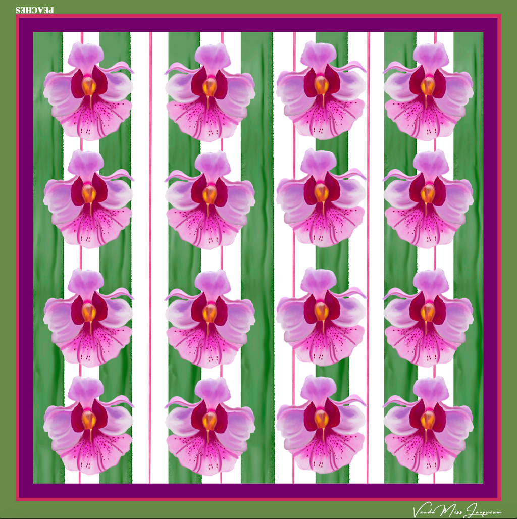 ORCHID PINK  BORDER SCARF