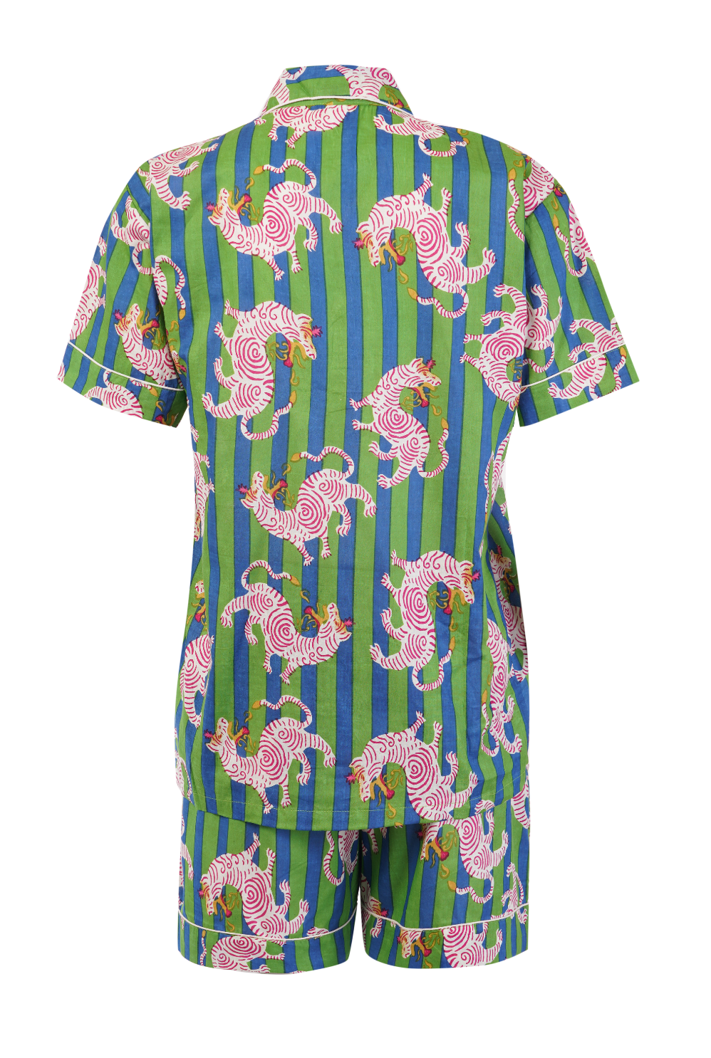 THE ZEBRA STIPES BLUE & GREEN