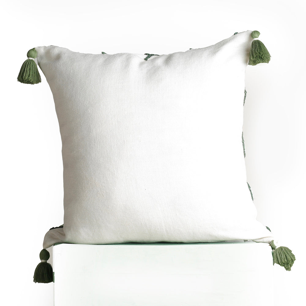 THE GREEN MACRAME CUSHION