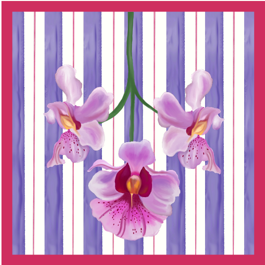 VANDA PURPLE CUSHION WITH PIPING